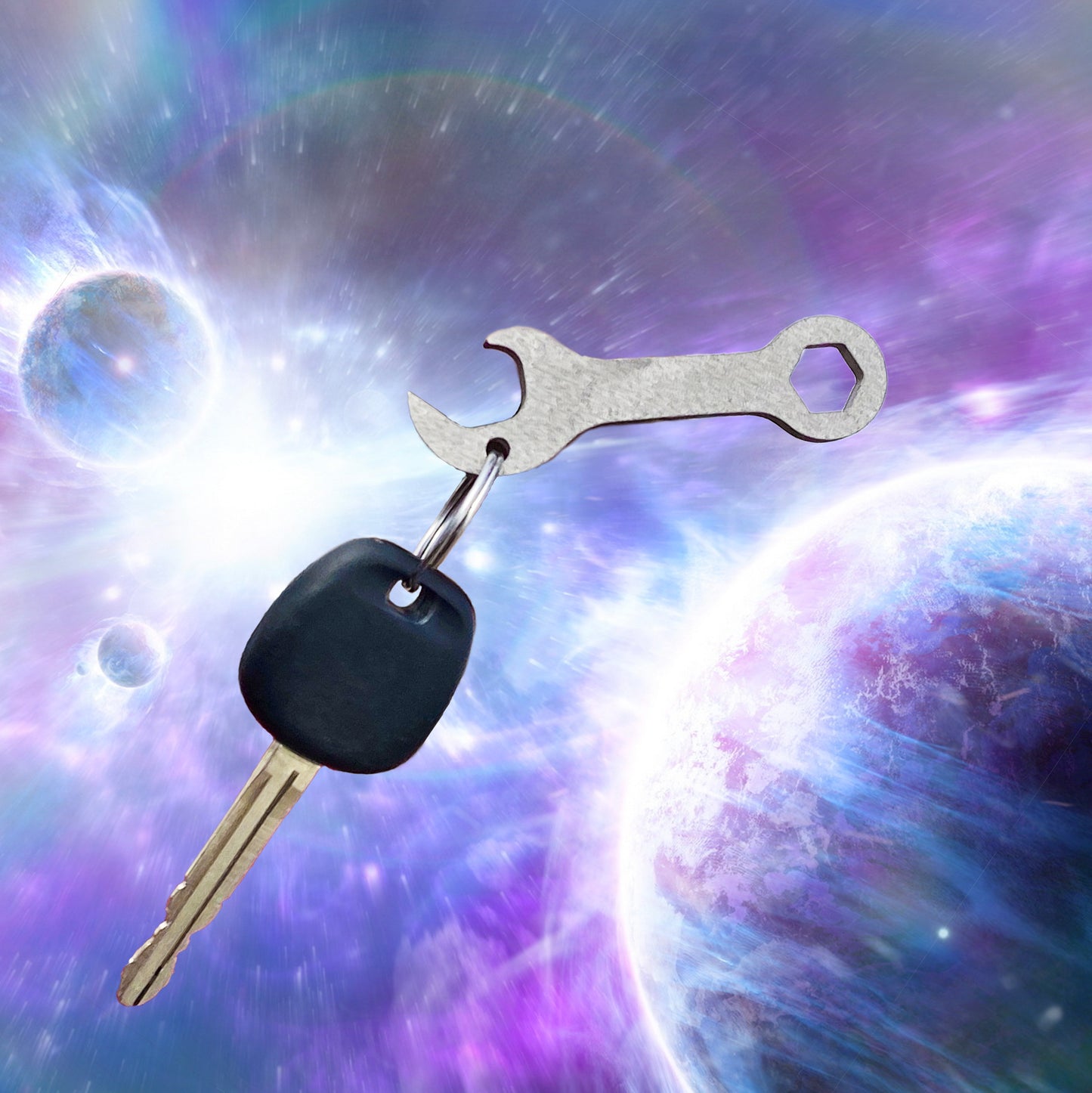 Titanium Bottle-Opener 10 mm Wrench Multi-Tool Keychain | Fathers Day Special